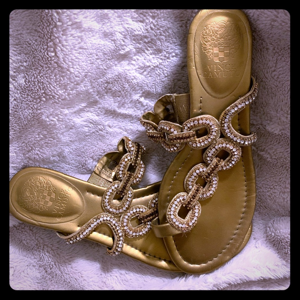Vince Camino Gold Sandals - SZ 7